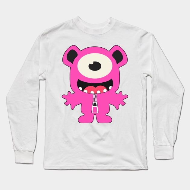 Pink cartoon character Long Sleeve T-Shirt by AndreKENO